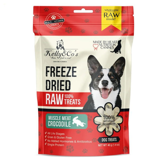 KELLY & CO'S Single Ingredient Freeze-dried Crocodile Muscle Meat for Dog
